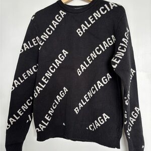 Balenciaga Black Logo Sweater